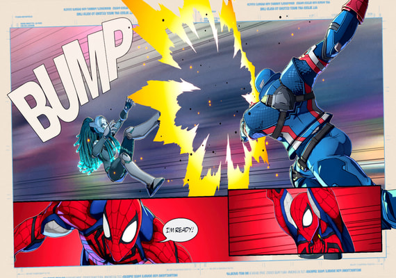 Esta presentación inspirada en los cómics da vida a Spider-Man y otros personajes de Marvel.