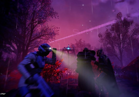 Stratagems are called in by entering a directional code mid-fight and throwing a beacon, which can bring down anything from a 500 kg bomb to a Bastion