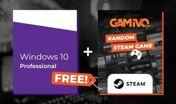 Windows 10 Professional + GAMIVO Random Steam Game Global Official website
