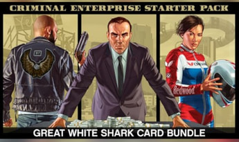 Grand Theft Auto V - Criminal Enterprise Starter Pack + Great White Shark Card Bundle DLC EN Global Rockstar