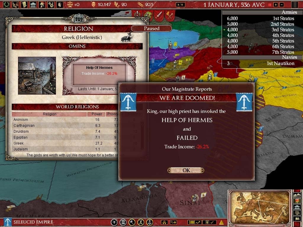 Europa Universalis: Rome Gold Edition EN Global screenshot 4