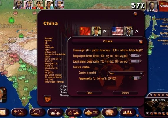 Masters of the World: Geopolitical Simulator 3 EN/DE/FR/IT/RU/ZH/ES Global screenshot 2
