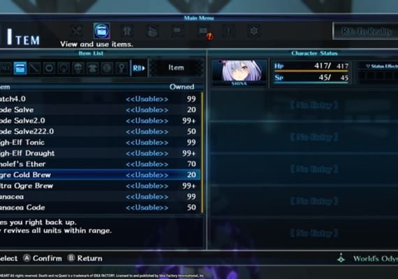 Death end re;Quest - Healing Item Set DLC EN/JA/ZH Global screenshot 3