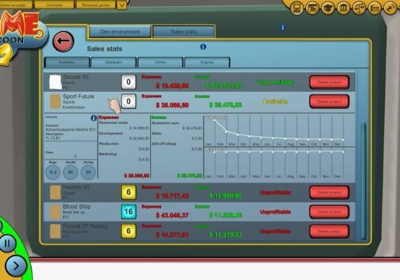 Game Tycoon 2 EN/DE/FR/IT/ES Global screenshot 2