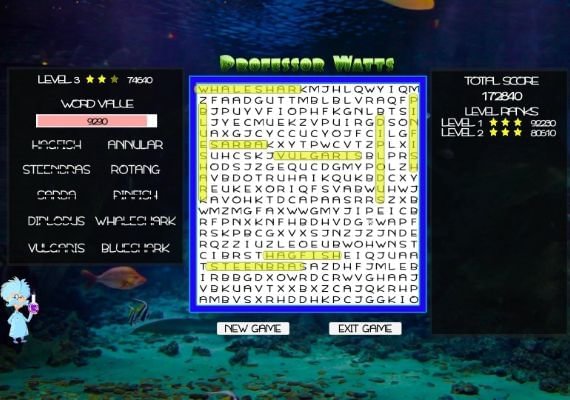 Professor Watts Word Search: Into The Ocean EN Global screenshot 4