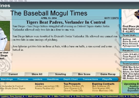 Baseball Mogul 2015 EN Global screenshot 4