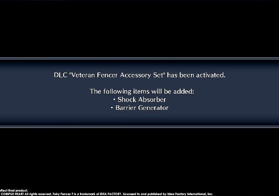 Fairy Fencer F ADF Veteran Fencer Accessory Set DLC EN/JA/ZH Global screenshot 2
