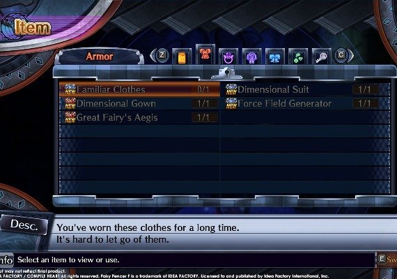 Fairy Fencer F ADF Ultimate Fencer Armor Set DLC EN/JA/ZH Global screenshot 3