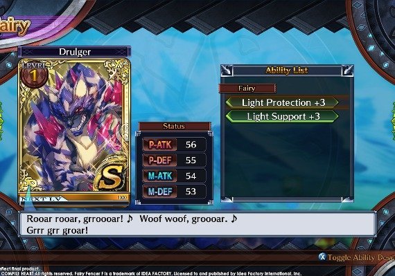 Fairy Fencer F ADF Fairy Set 2: Aques and Drulger DLC EN/JA/ZH Global screenshot 4