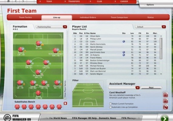 FIFA Manager 09 Global screenshot 4