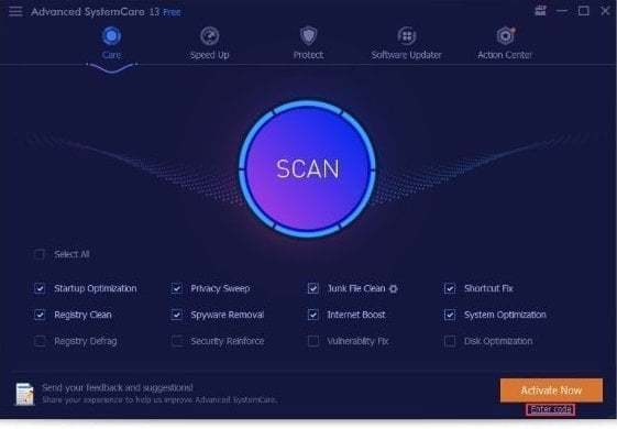 Advanced SystemCare 13 - 1 Year 3 Devices EN Global screenshot 1