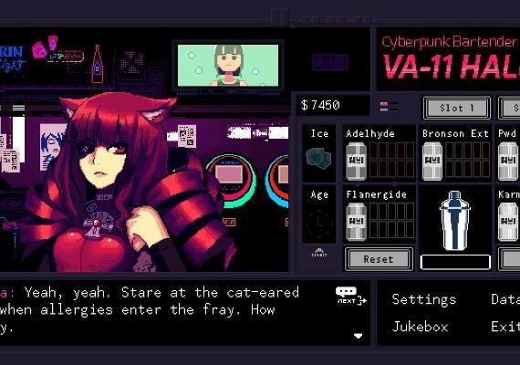 VA-11 Hall-A Cyberpunk Bartender Action EN/JA/ZH Global screenshot 2