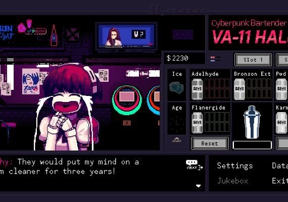 VA-11 Hall-A Cyberpunk Bartender Action EN/JA/ZH Global screenshot 3