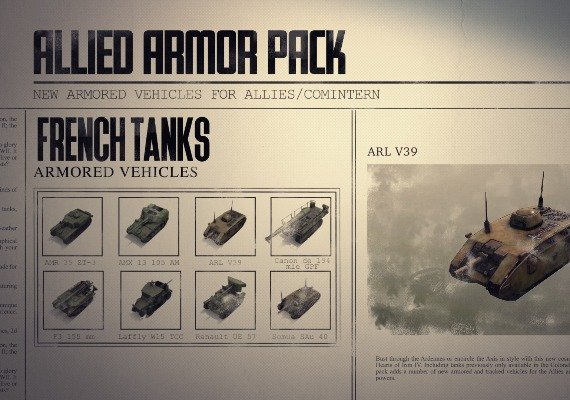 Hearts of Iron IV - Allied Armor Pack DLC EN/DE/FR/PL/PT/RU/ES Global screenshot 2