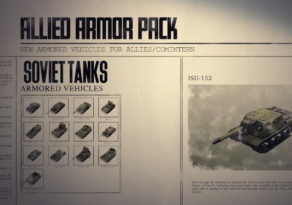 Hearts of Iron IV - Allied Armor Pack DLC EN/DE/FR/PL/PT/RU/ES Global screenshot 3