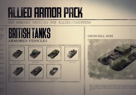 Hearts of Iron IV - Allied Armor Pack DLC EN/DE/FR/PL/PT/RU/ES Global screenshot 4