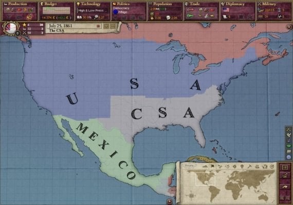 Victoria II: A House Divided DLC EN EU screenshot 3