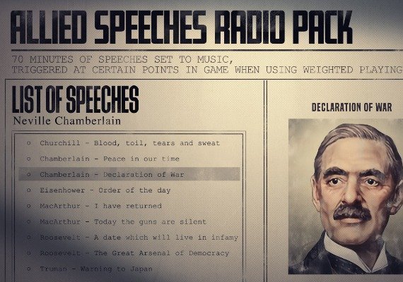 Hearts of Iron IV - Allied Speeches Music Pack DLC EN/DE/FR/PL/PT/RU/ES Global screenshot 2