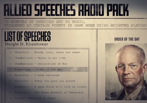 Hearts of Iron IV - Allied Speeches Music Pack DLC EN/DE/FR/PL/PT/RU/ES Global screenshot 4