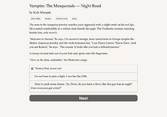 Vampire: The Masquerade - Night Road EN Global screenshot 2