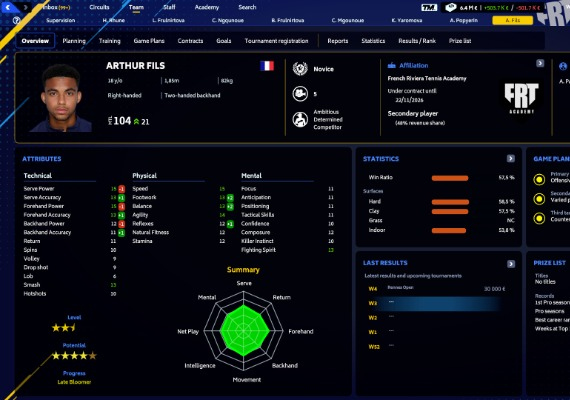 Tennis Manager 2023 EN/DE/FR/IT/ES Global screenshot 2