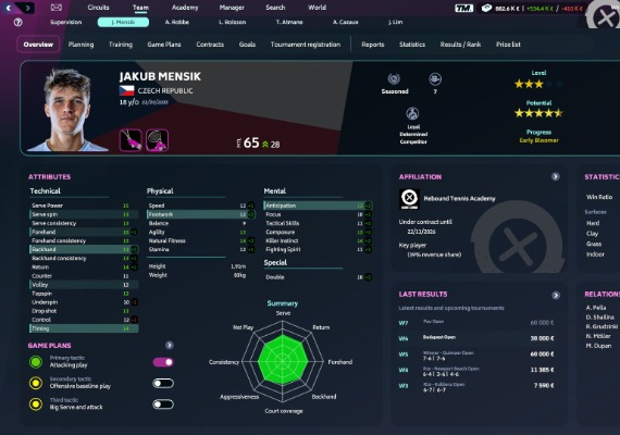 Tennis Manager 2024 EN/DE/FR/IT/ES Global screenshot 2