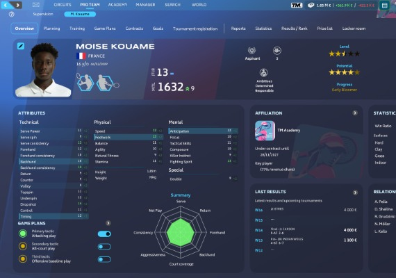 Tennis Manager 25 EN/DE/FR/IT/ES Global screenshot 2