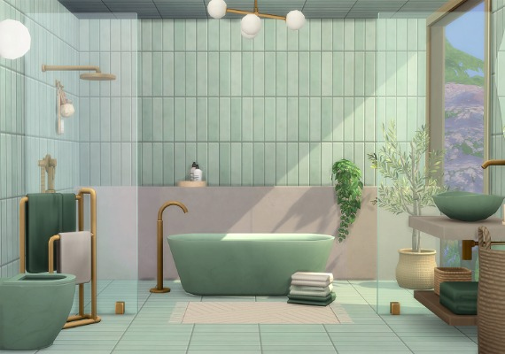 The Sims 4: Sleek Bathroom Kit DLC EU screenshot 2