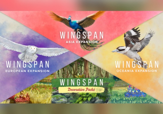 Wingspan - European + Oceania + Asia + Decorative Packs - Bundle DLC EN ROW