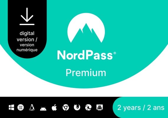 NordPass Premium Password Manager 2 Years Unlimited Dev CA Canada