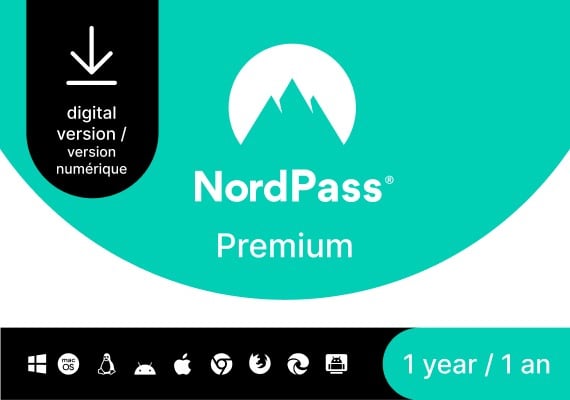 NordPass Premium Password Manager 1 Year Unlimited Dev CA Canada