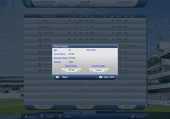 Cricket Captain 2014 EN Global screenshot 2