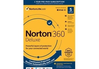 Norton 360 Deluxe + 50 GB Cloud Storage 1 Year 5 Dev EN EU Software License