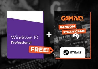 Windows 10 Professional + GAMIVO Random Steam Game Global Official website