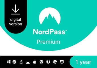 NordPass Premium Password Manager 1 Year Unlimited Dev Global Software License