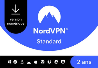 NordVPN Standard VPN & Cybersecurity 2 Years 10 Dev FR France Software License