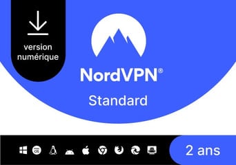 NordVPN Standard VPN & Cybersecurity 2 Years 10 Dev FR France Software License
