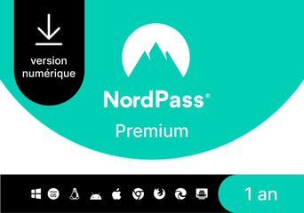 NordPass Premium Password Manager 1 Year Unlimited Dev FR France Software License