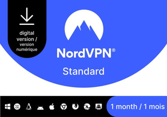 NordVPN Standard VPN & Cybersecurity 1 Month 10 Dev CA Canada Software License