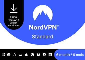 NordVPN Standard VPN & Cybersecurity 6 Months 10 Dev CA Canada Software License
