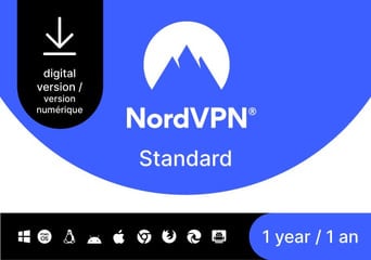NordVPN Standard VPN & Cybersecurity 1 Year 10 Dev CA Canada Software License