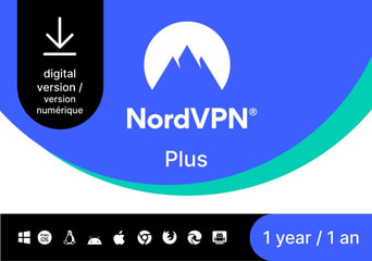 NordVPN Plus VPN & Password Manager Software Bundle 1 Year CA Canada Software License
