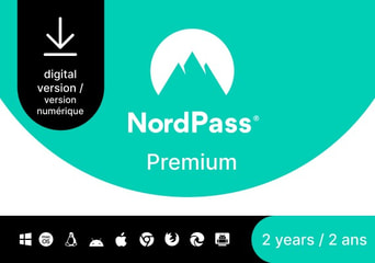 NordPass Premium Password Manager 2 Years Unlimited Dev CA Canada Software License