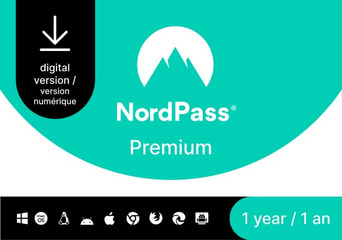 NordPass Premium Password Manager 1 Year Unlimited Dev CA Canada Software License